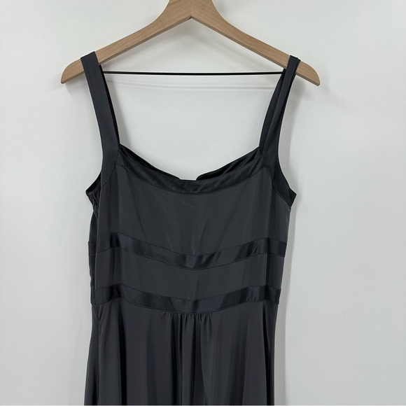 Marc Jacobs Gray Silk Empire Waist Midi Tank Dress Size 8 - Picture 7 of 13